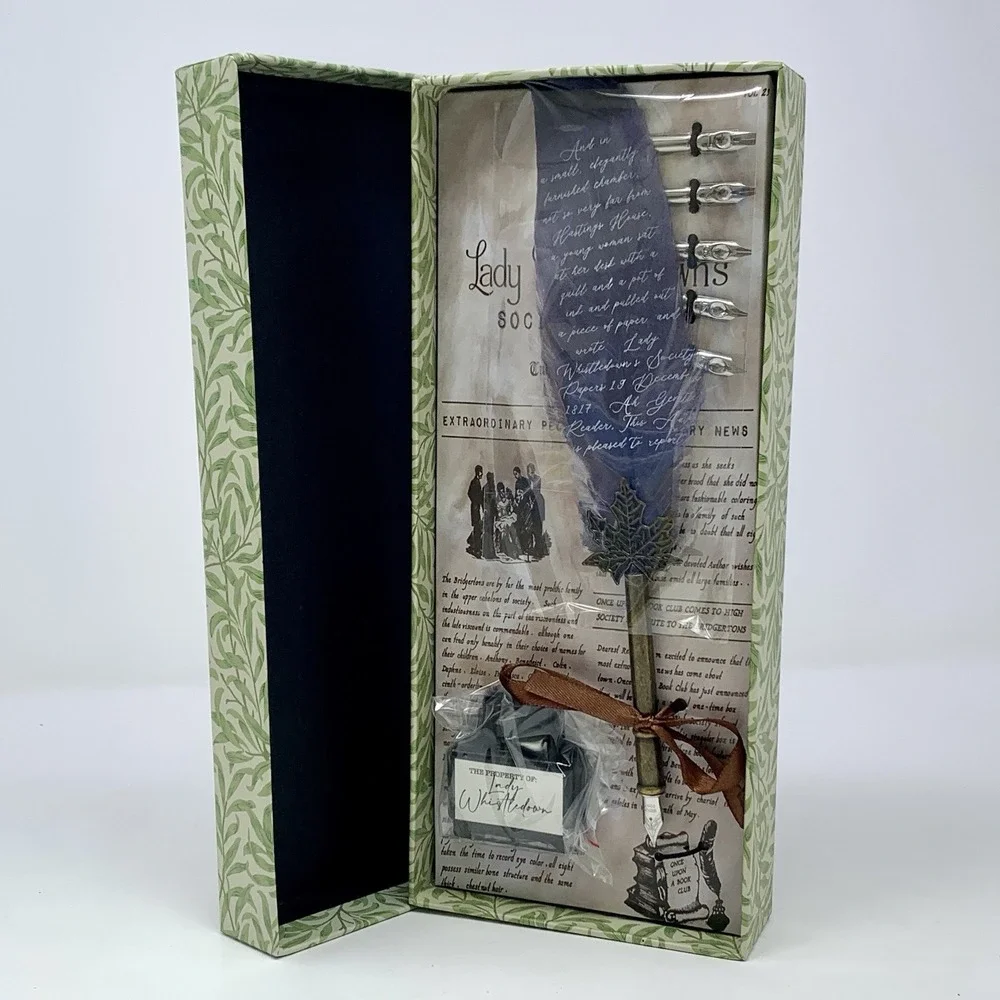 Bridgerton Quill & Ink Calligraphy Set Lady Whistledown Special Edition Gift New